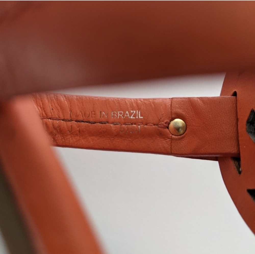 Tory Burch Miller Logo Thong Sandal Orange 5.5 - Picture 4 of 4